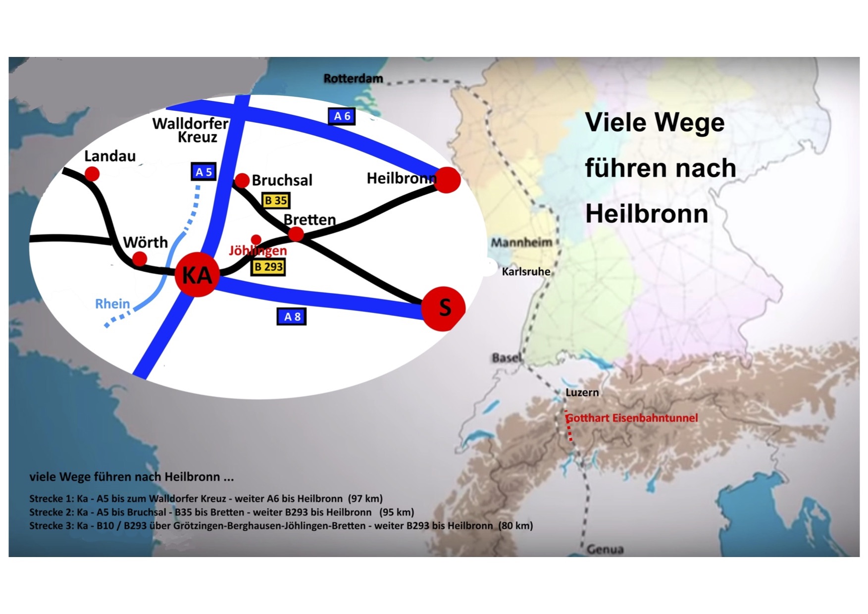 Viele Wege führen nach Heilbronn